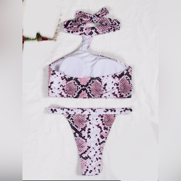 🩷 GORG CUTOUT BIKINI 🩷 WOMENS SMALL SNAKE PRINT HOT BIKINI - Picture 3 of 6